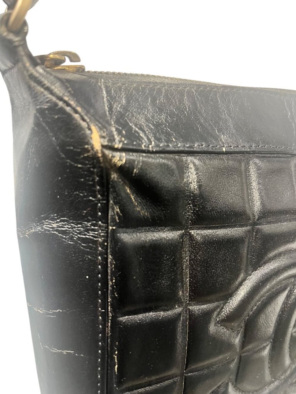 B-3. Chanel CC Chocolate Bar Lambskin Leather Shoulder Bag - Picture 5 of 5